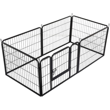 6 Panel Pet Dog Cat Bunny Puppy Play pen Playpen 60x80 cm Exercise Cage Dog Panel Fence Petsleisure